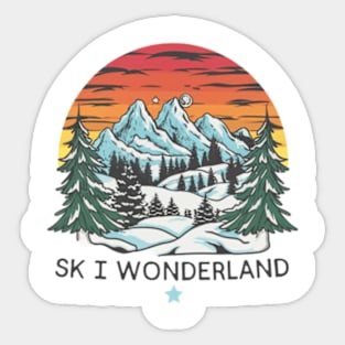 Winter Ski Wonderland,christmase Sticker